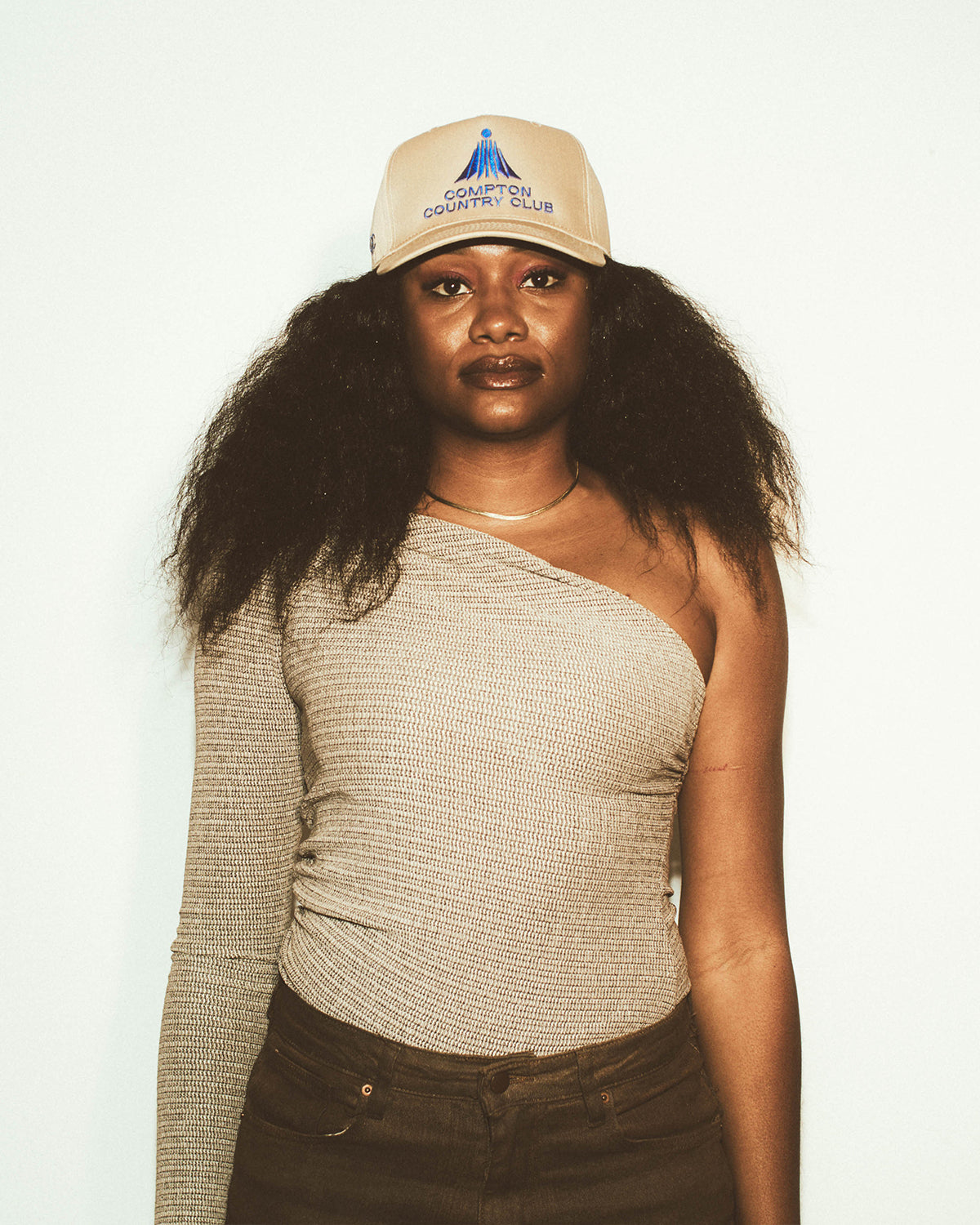 Compton Country Club: Tan & Blue Snapback