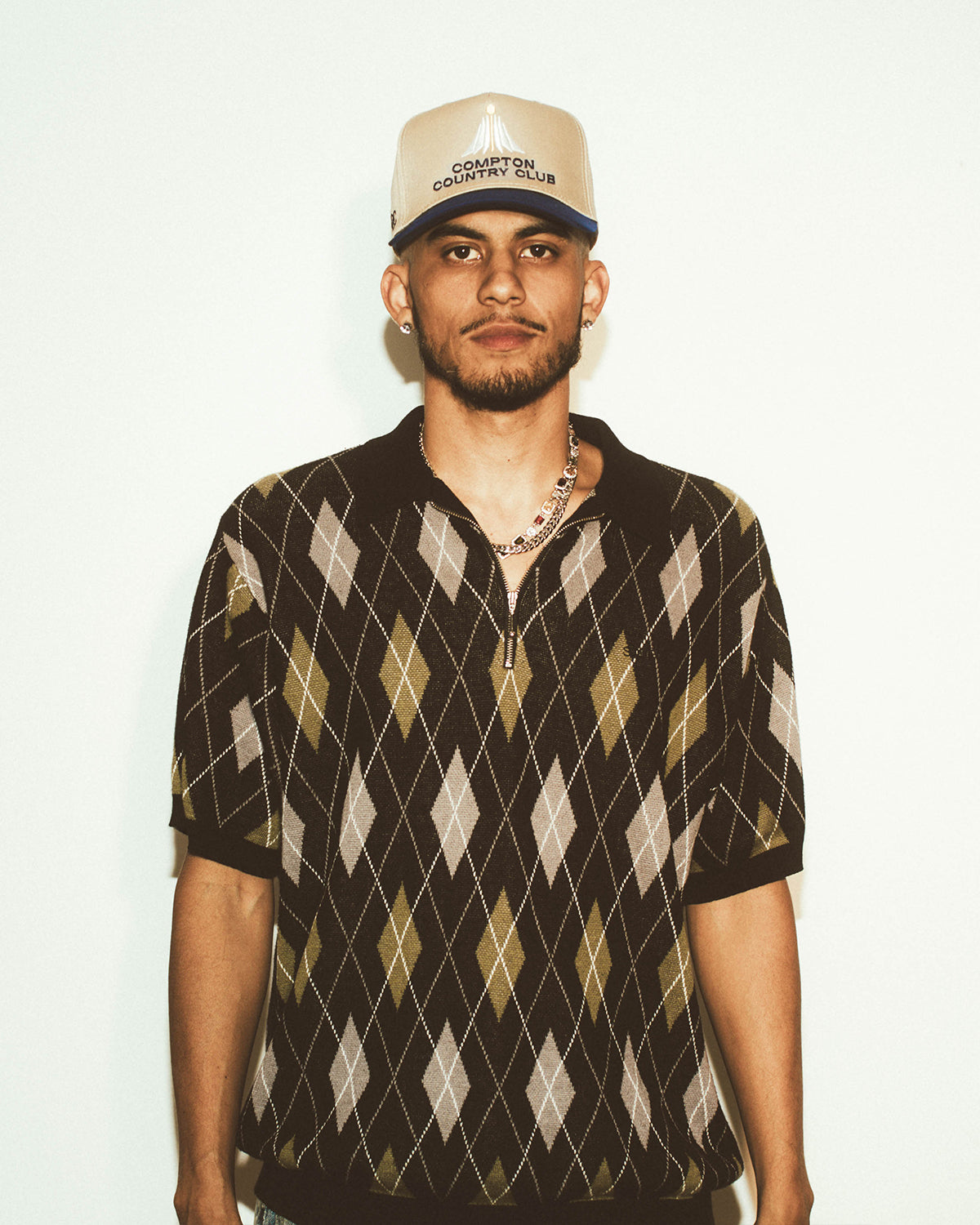 Compton Country Club: Tan & Navy Snapback