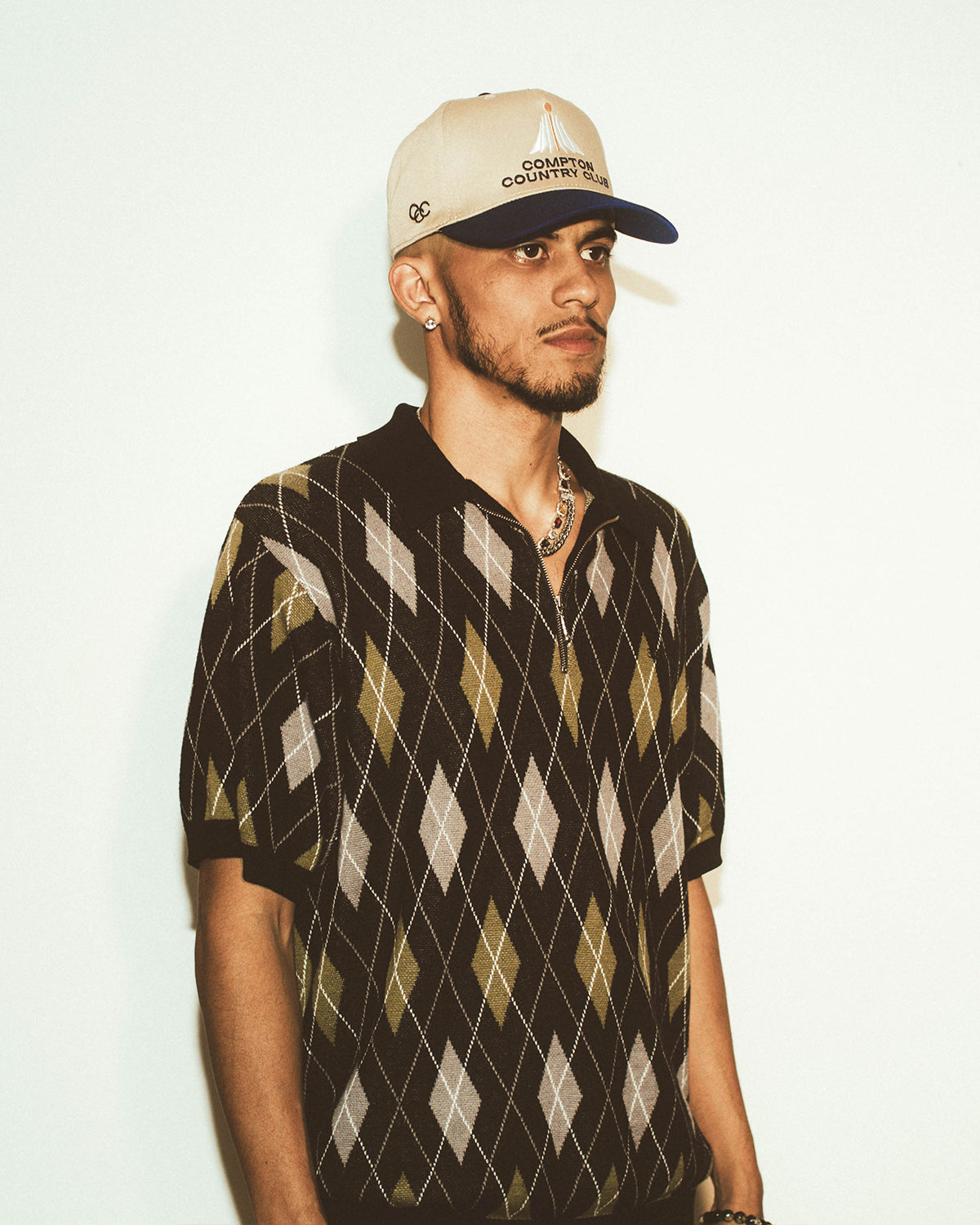 Compton Country Club: Tan & Navy Snapback